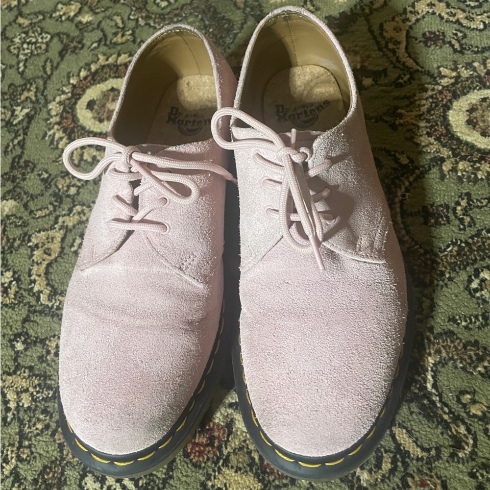 Dr. Martens 1461 Iced Pink Suede Oxford Shoes - Picture 4 of 12